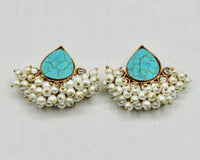 Gold Plated Semi-Precious Studs - E2501