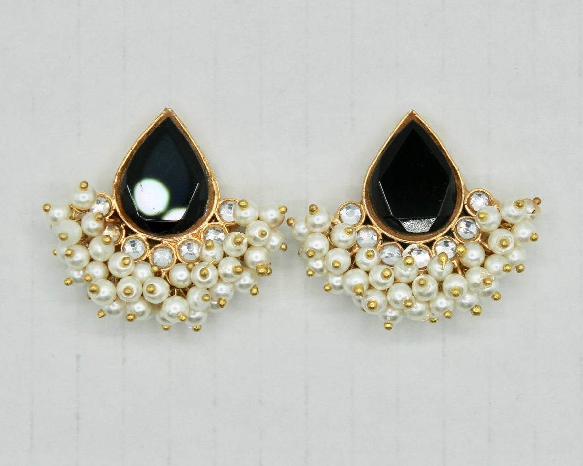 Gold Plated Semi-Precious Studs - E2501