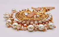 Faux Kundan and Pearl Teeka - E953