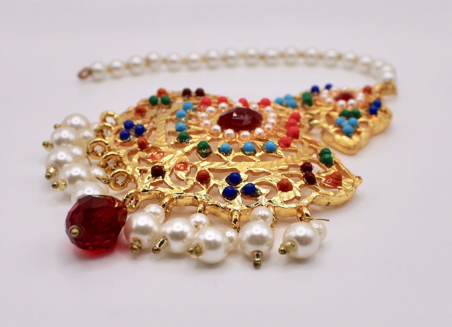 Nauratan Teeka With Faux Pearls - E968