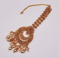 Polki Teeka With Faux Pearls - E965