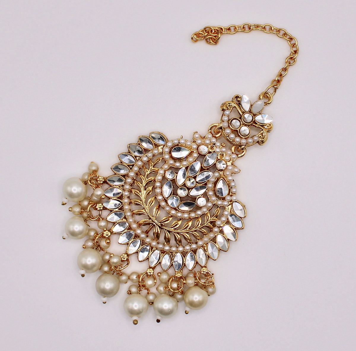 Sheesha Kundan Teeka with Faux Pearls - E964