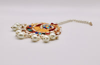 Meena Teeka With Faux Pearls - E963