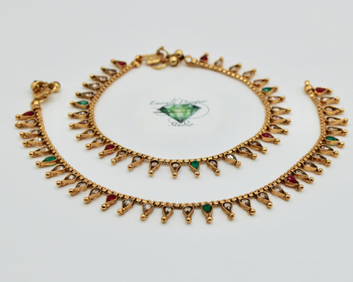 Faux Kundan Anklet - E842