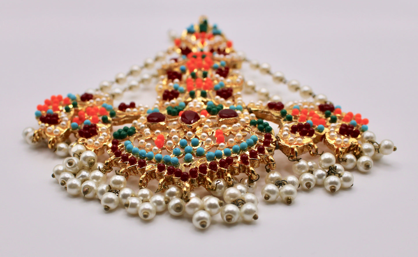 Nauratan and Faux Pearl Jhumer - E984