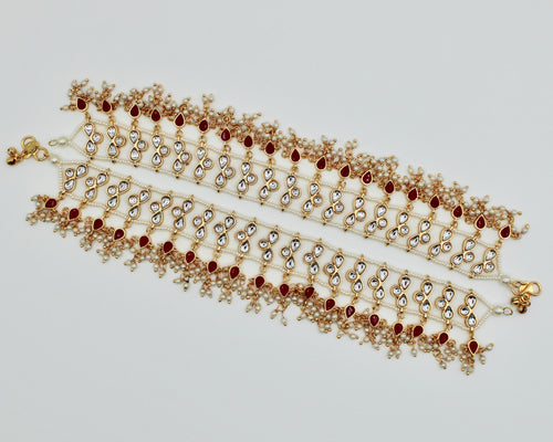 Faux Kundan Anklet - E892