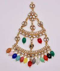 Faux Kundan Jhumer with Beads - E983