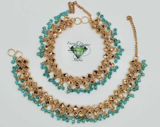 Kundan Anklet - E2101