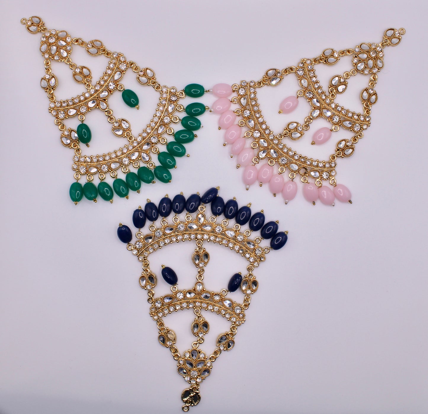 Sheesha Kundan and Bead Jhumer - E975