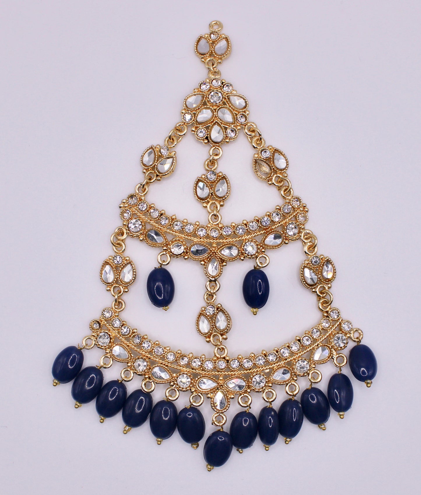 Sheesha Kundan and Bead Jhumer - E975