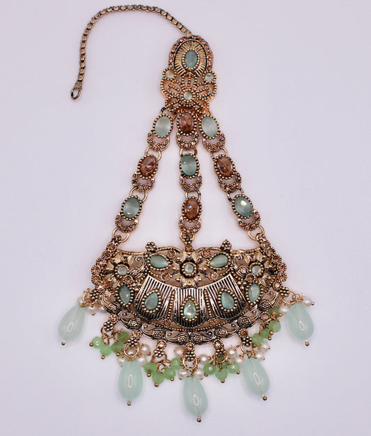 Polki Jhumer With Mona Lisa and Beads - E977