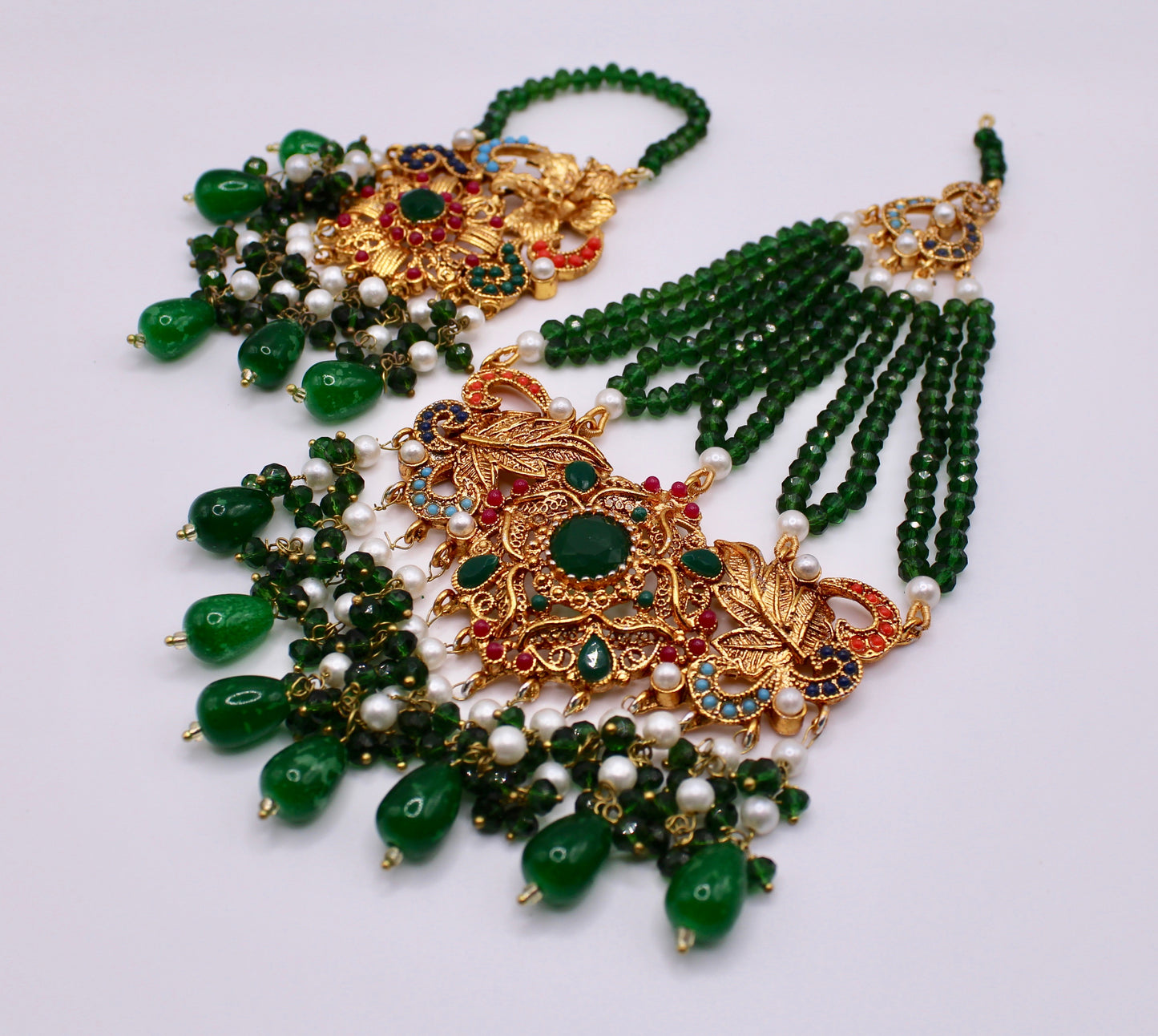 Nauratan Jhumer and Teeka Set - E1147