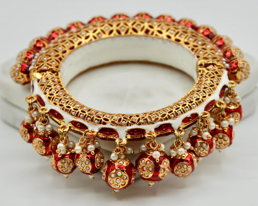 Traditional Indian Meena Kari Latkan Kada - E5112