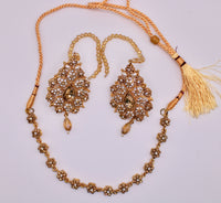 Cubic Zirconia And Crystal Necklace Set - E1223