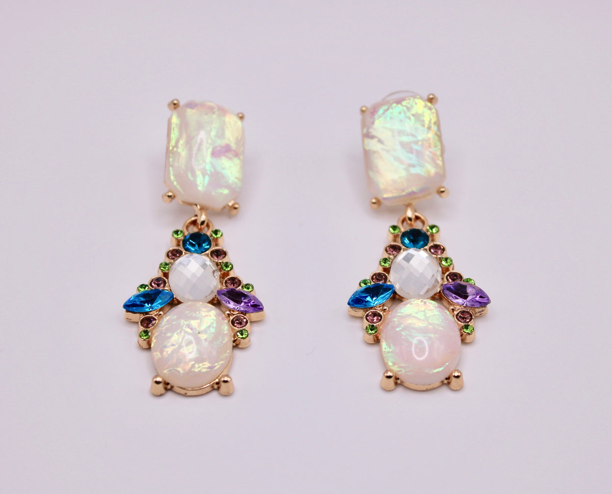 Iridescant Opal Earrings - E239