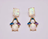 Iridescant Opal Earrings - E239