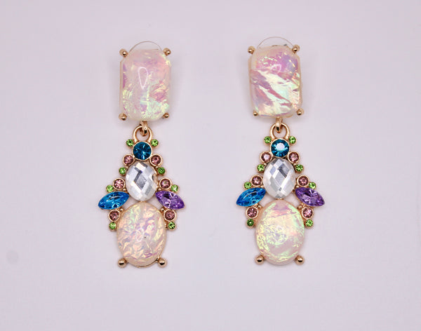 Iridescant Opal Earrings - E239