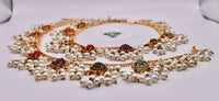 Gajra Pearl Appliqué Anklet - E1203