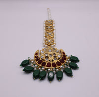 Gold-Plated Thappa Kundan Teeka - E1186