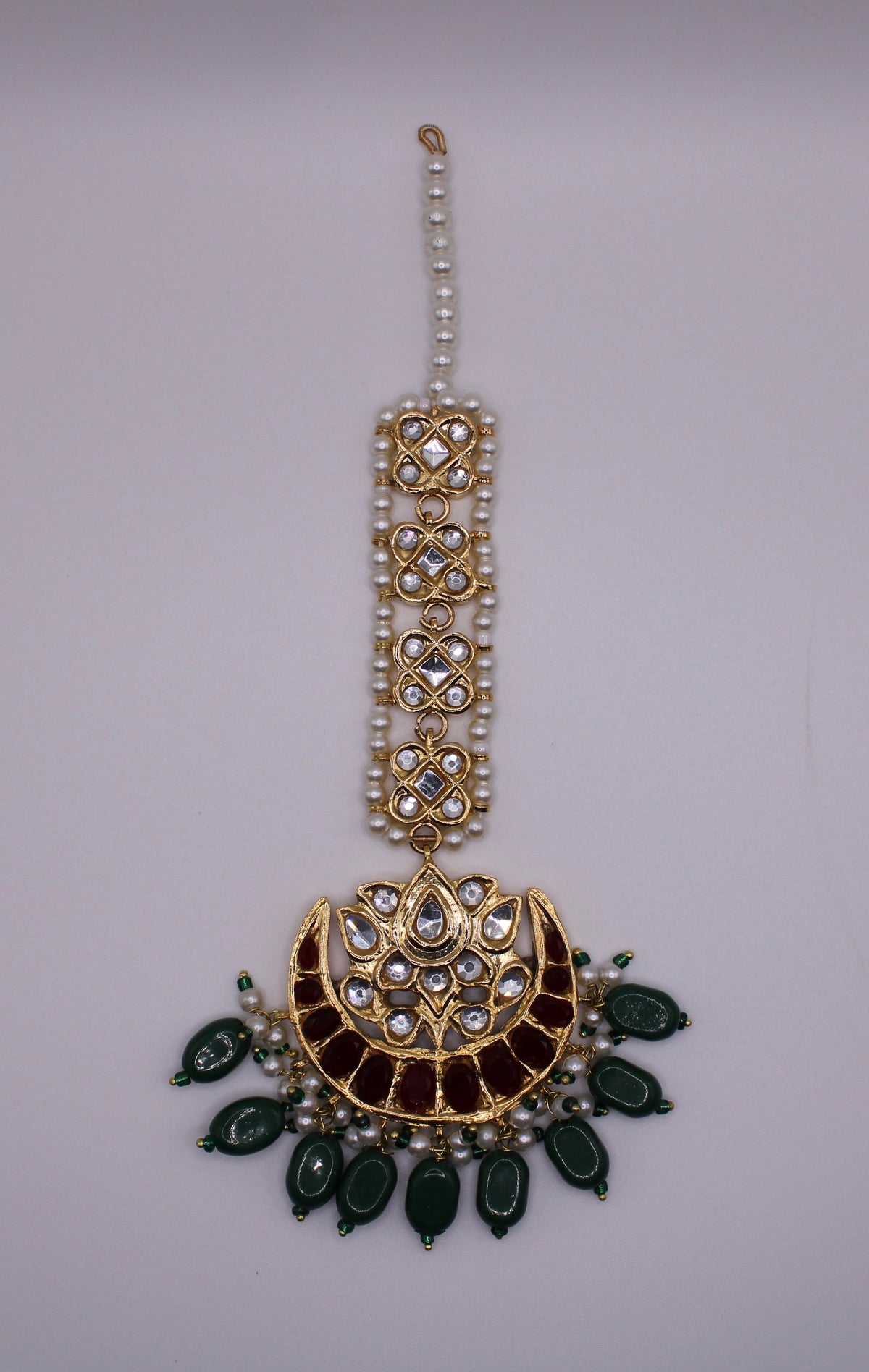 Gold-Plated Thappa Kundan Teeka - E1186