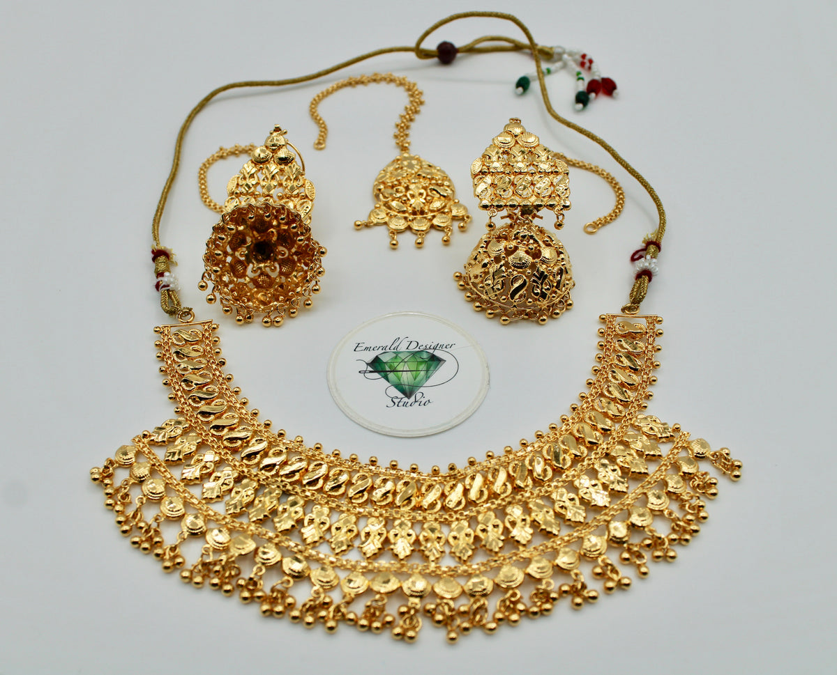 Hyderabadi Patra Necklace Set - E1189