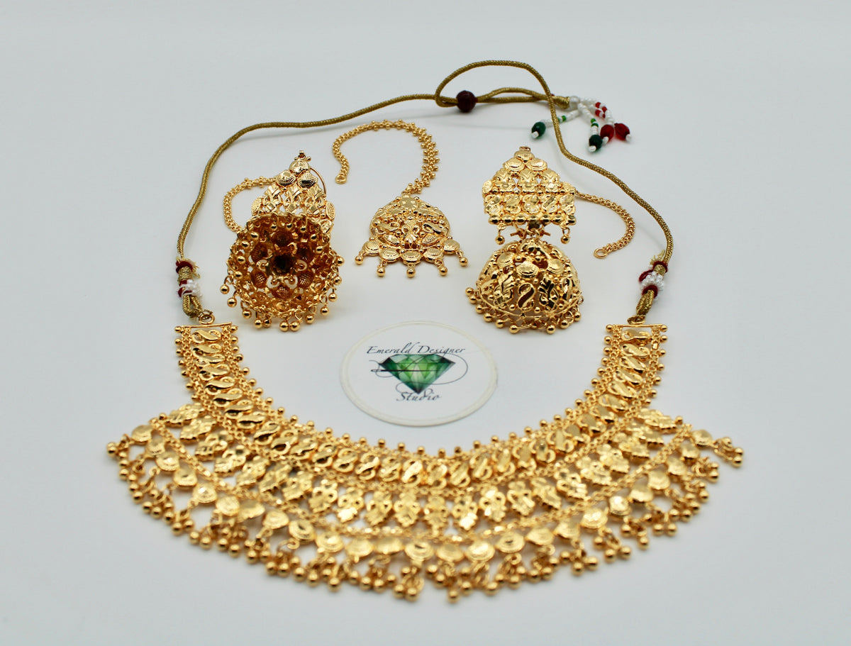 Hyderabadi Patra Necklace Set - E1189