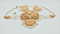 Bridal Choker Set With Faux Pearls - E119