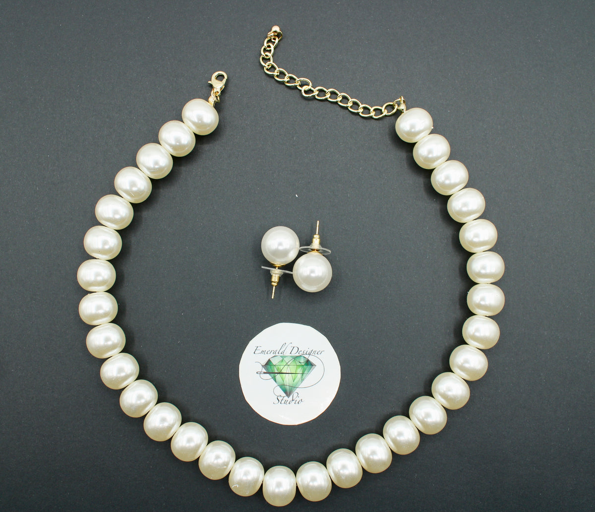 Faux Pearl Necklace Set - E1218