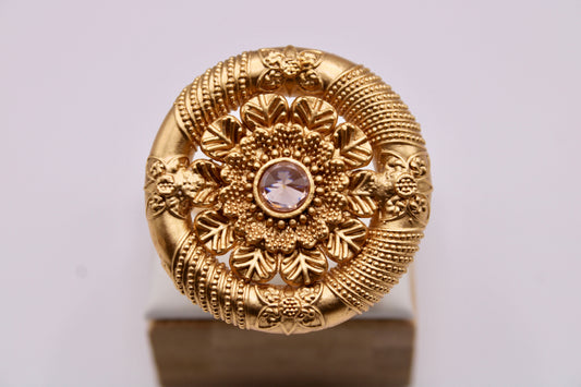 Reverse Rajwadi Ring With Cubic Zirconia - E1276