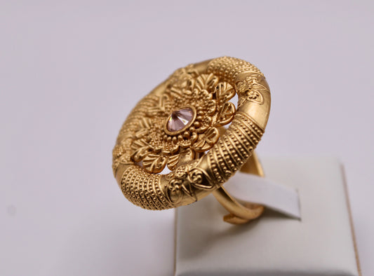 Reverse Rajwadi Ring With Cubic Zirconia - E1276