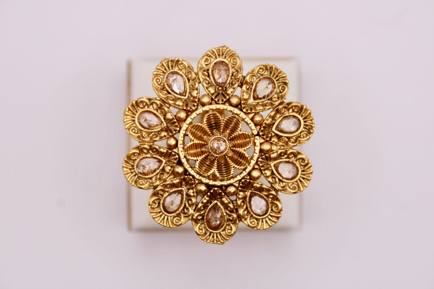 Rajwadi Kundan Ring - E1278