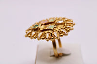 Rajwadi Hand-Painted Cocktail Ring - E1281