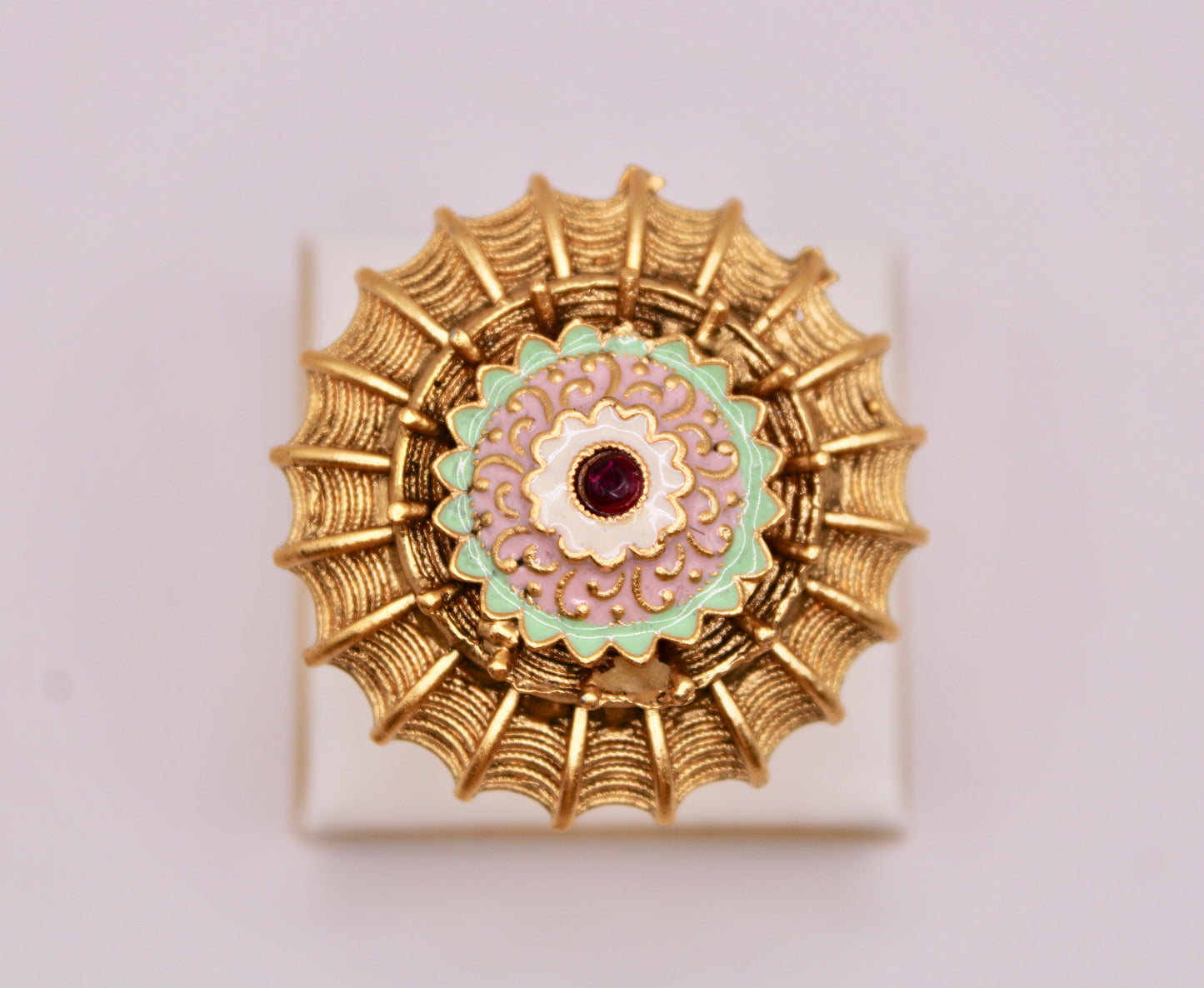 Meena And Kundan Rajwadi Ring - E1275