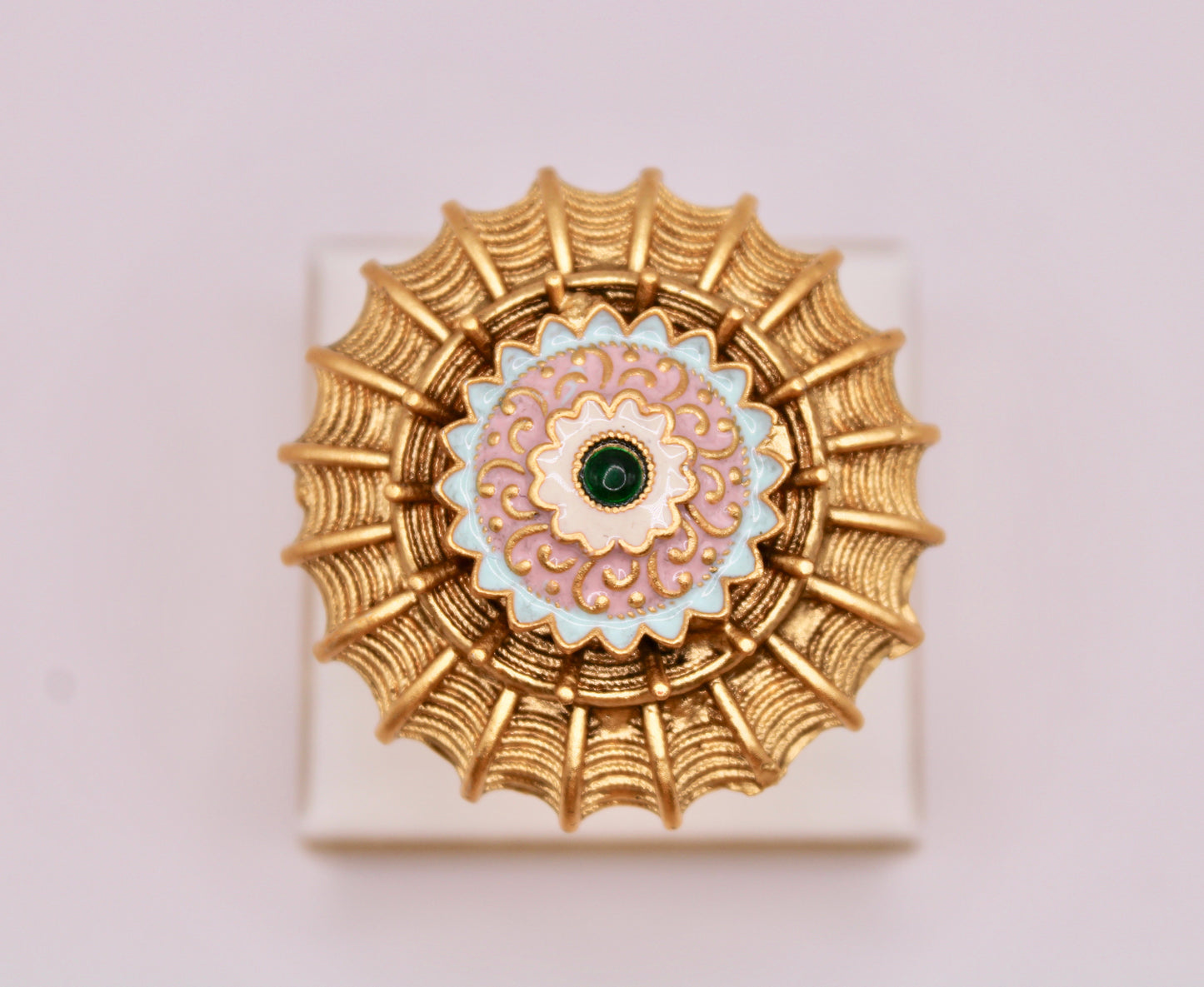 Meena And Kundan Rajwadi Ring - E1275