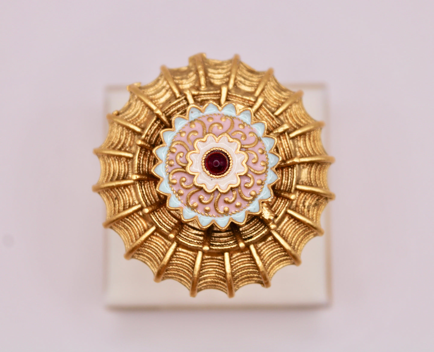 Meena And Kundan Rajwadi Ring - E1275