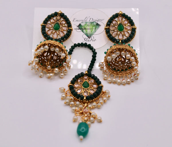 Polki and Bead Teeka Set - E1197