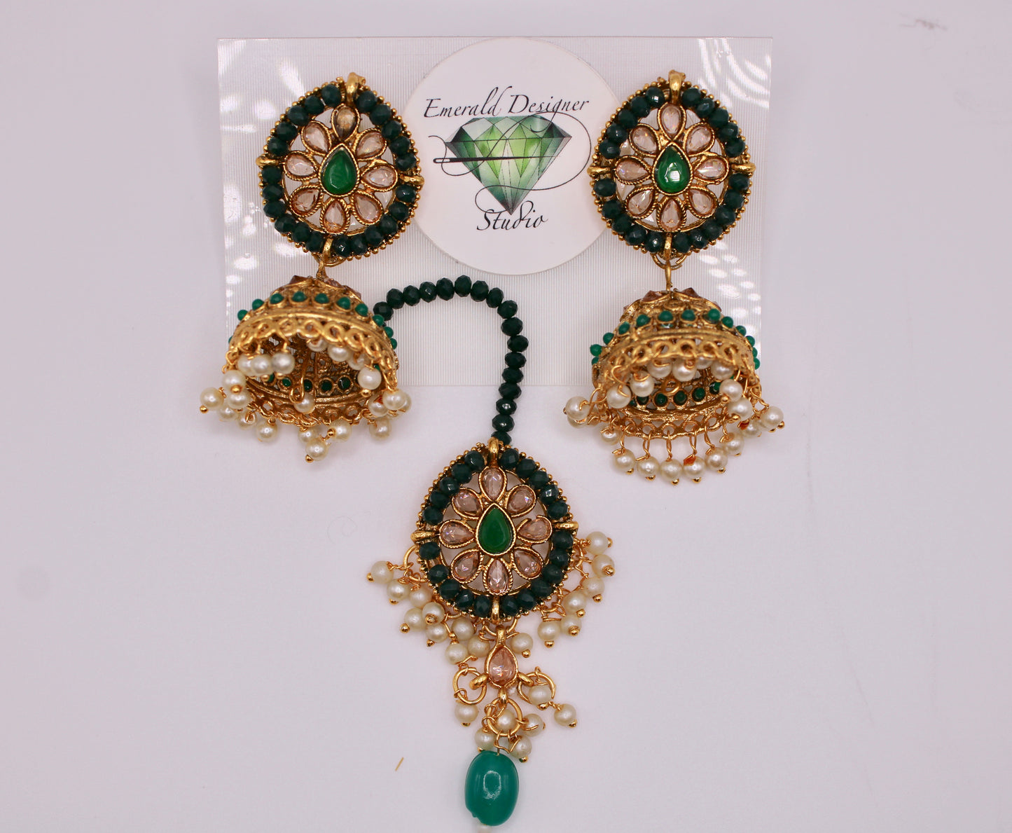 Polki and Bead Teeka Set - E1197