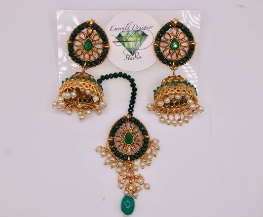 Polki and Bead Teeka Set - E1197