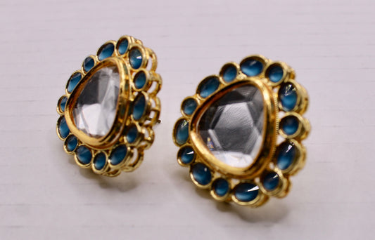 Faux Kundan Studs -E3030