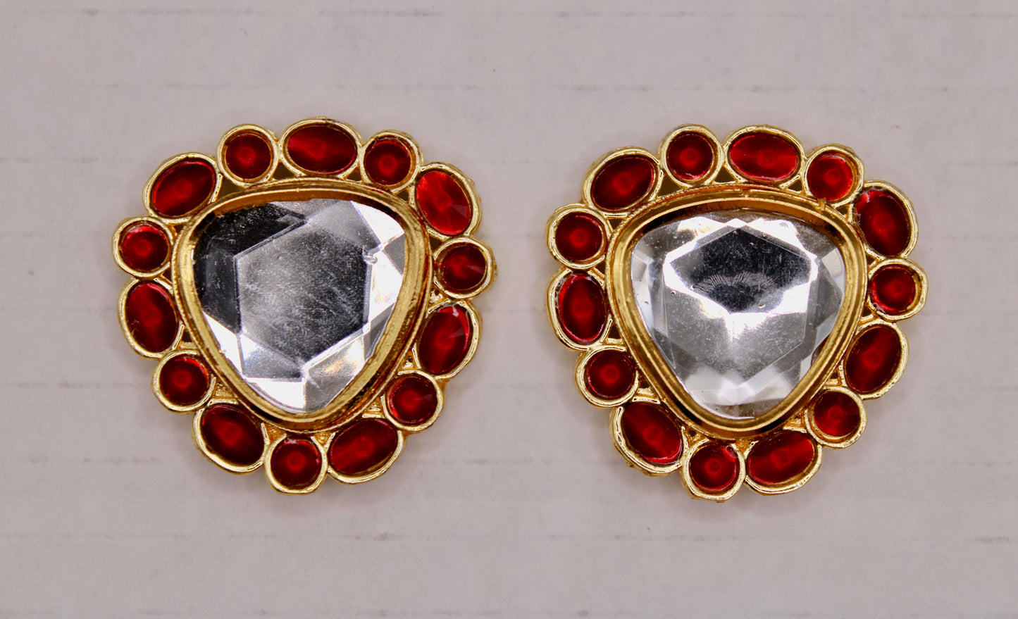 Faux Kundan Studs -E3030