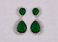 Cubic Zirconia Drop Earrings - E820