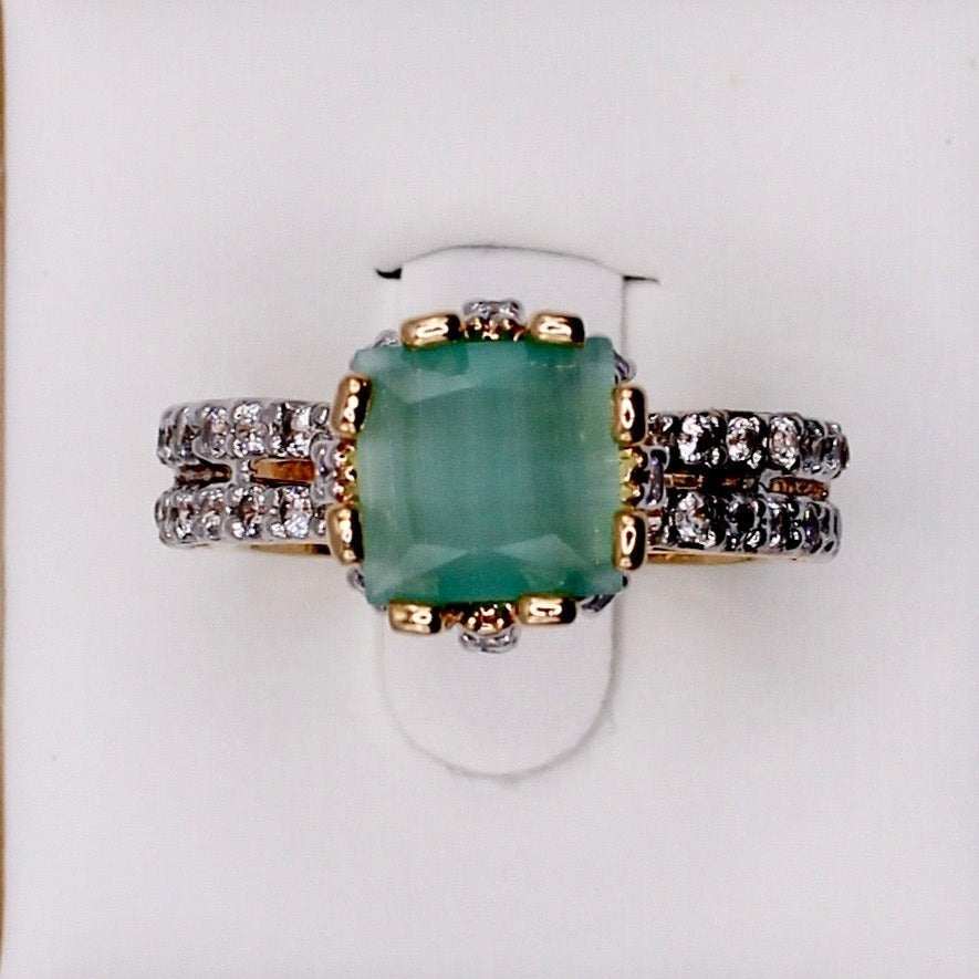 Cubic Zirconia Cathedral Ring - E1287