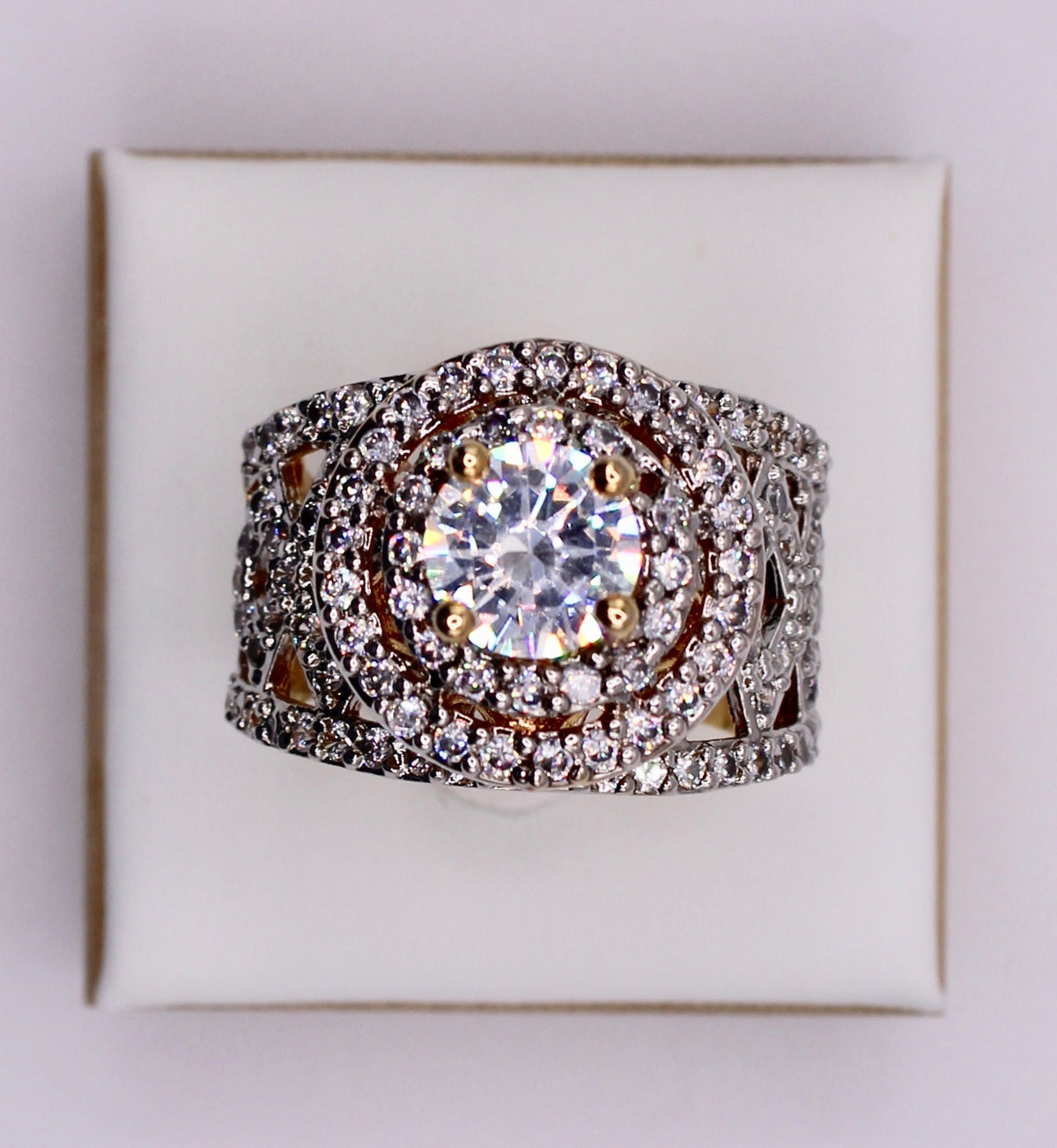 Cathedral Cubic Zirconia Jadao Ring - E1194