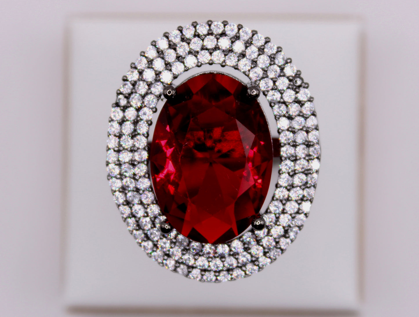 Oval-Cut Cubic Zirconia Ring - E836