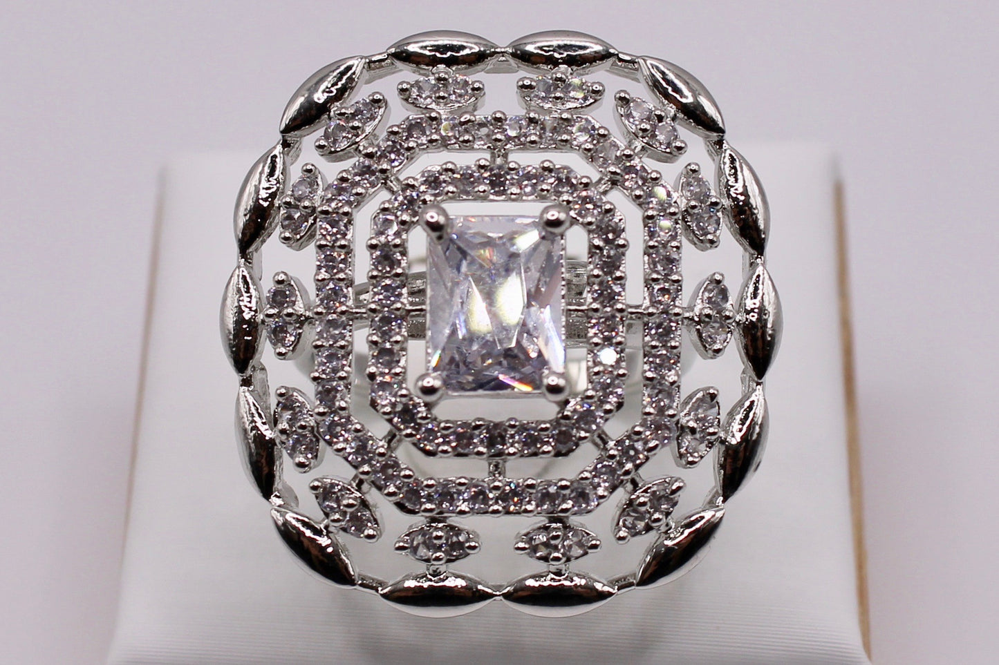 Cubic Zirconia Cocktail Ring - E1120