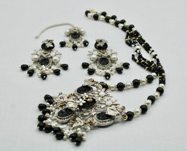 Fusion Kundan and Crushed Stone Maala Set - E1113