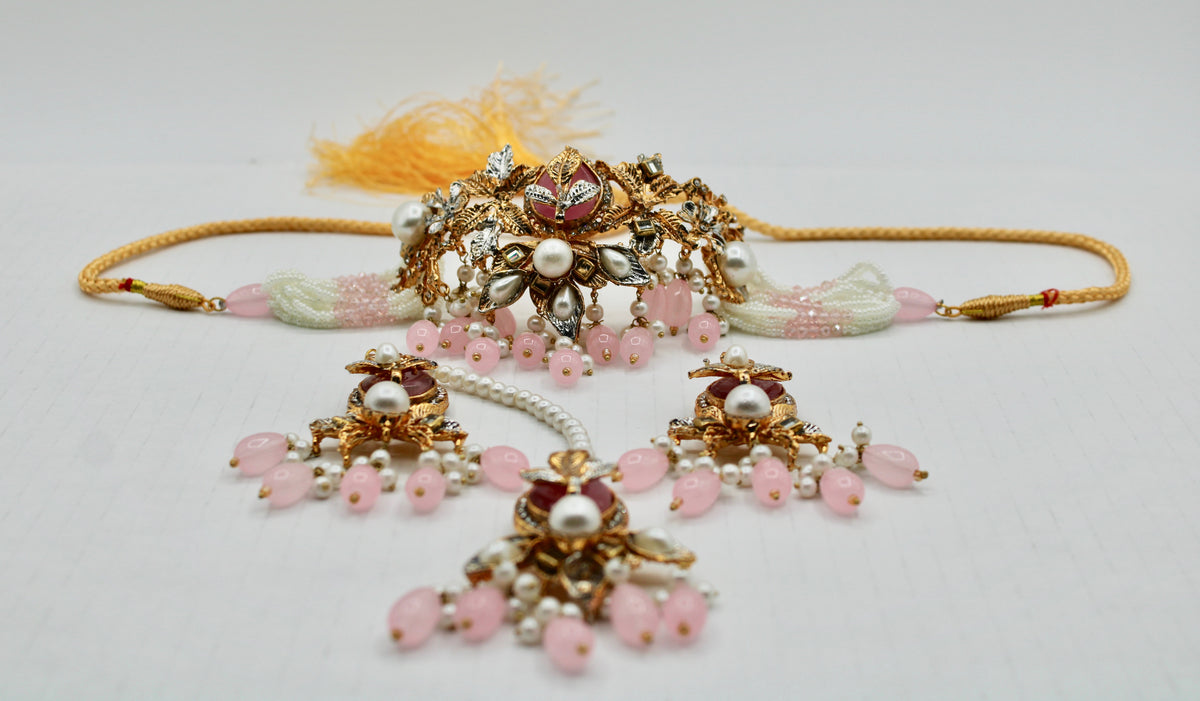 Fusion Kundan and Crushed Stone Choker Set - E1103