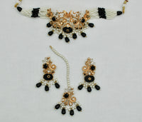 Fusion Crushed Stone and Kundan Choker Set - E1104