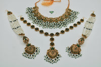 Faux Pearl and Semi Precious Gemstone Bridal Set - E1126