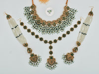 Faux Pearl and Semi Precious Gemstone Bridal Set - E1126